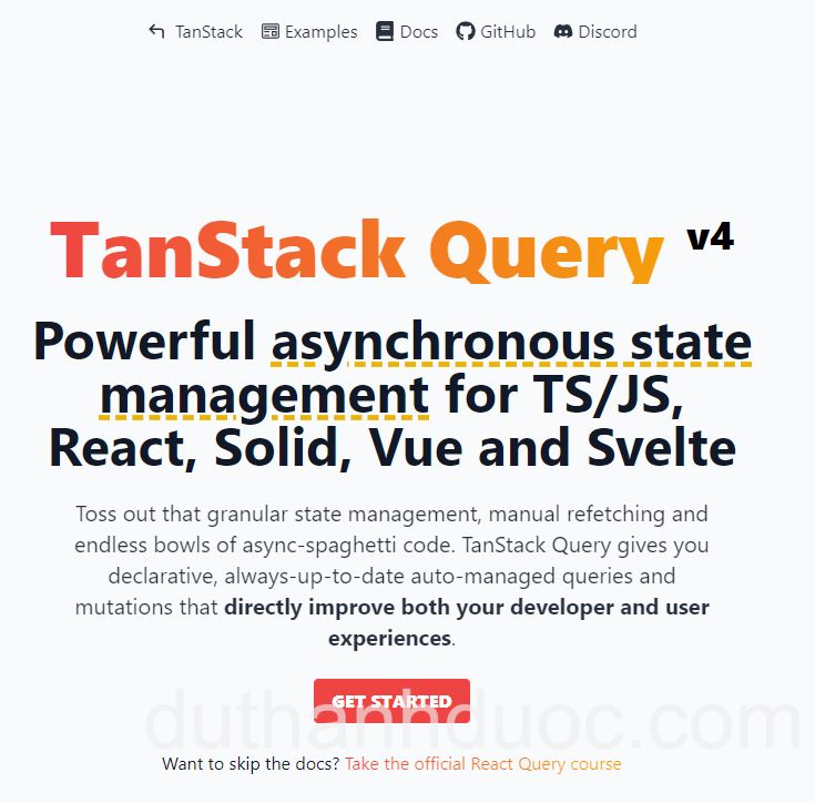 Tanstack Query là tên gọi mới của React Query